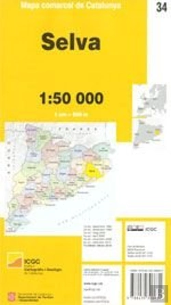 Bertrand.pt - Mapa Comarcal De Catalunya 1:50 000 - 34 - Selva (7a Edicio)