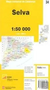 Mapa Comarcal De Catalunya 1:50 000 - 34 - Selva (7a Edicio)