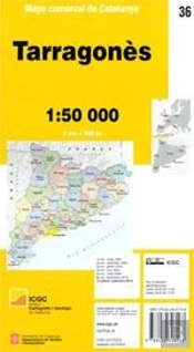 Mapa Comarcal De Catalunya 1:50 000 36 Tarragones