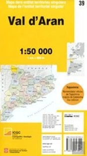 Mapa Comarcal De Catalunya 1:50 000 - 39 - Val D'Aran (9a Edicio)