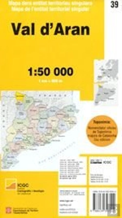 Bertrand.pt - Mapa Comarcal De Catalunya 1:50 000 - 39 - Val D'Aran (9a Edicio)