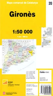 Mapa Comarcal De Catalunya 1:50 000. Gironès - 20
