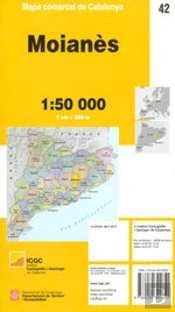 Mapa Comarcal De Catalunya 1:50 000. Moianes - 42