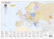 Mapa da Europa (55,5 x 39,5 cm) - Plastificado de Parede