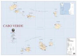 Bertrand.pt - Mapa de Cabo Verde (111,5 x 80,5 cm) - Plastificado de Parede