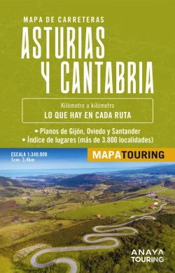 Bertrand.pt - Mapa De Carreteras Asturias Y Cantabria (Desplegable), Escala 1:340.000