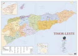 Bertrand.pt - Mapa de Timor-Leste (115,5 x 80,5 cm) - Plastificado de Parede