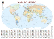 Mapa do Mundo (111,5 x 80,5 cm) - Folha Plastificada