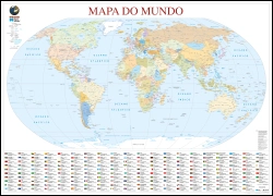 Bertrand.pt - Mapa do Mundo (111,5 x 80,5 cm) - Plastificado de Parede