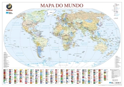 Bertrand.pt - Mapa do Mundo (55,5 x 39,5 cm) - Plastificado de Parede