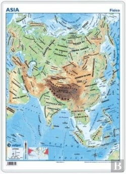 Bertrand.pt - Mapa Escritorio Asia Fisico - Politico