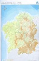 Mapa Fisico Mudo Galicia Comarcal Paquete 50 Unidades