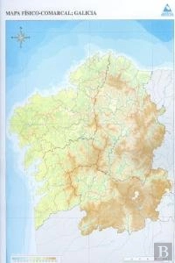 Bertrand.pt - Mapa Fisico Mudo Galicia Comarcal Paquete 50 Unidades