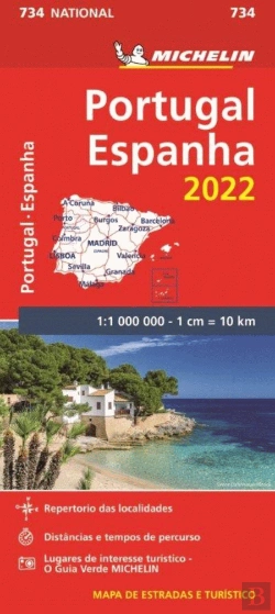 Bertrand.pt - Mapa Michelin Portugal - Espanha 2022