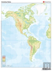 Mapa Mudo America Fisico Color