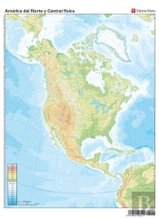 Mapa Mudo America Norte(Centro)Fisico Color Vic