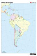 Mapa Mudo America Sur Politico Color Vic
