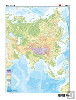Bertrand.pt - Mapa Mudo Asia Fisica Color Vic