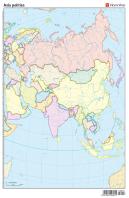 Mapa Mudo Asia Politico Color Vic