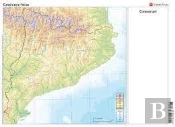 Mapa Mudo Catalunya Fisico Color