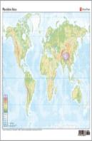 Mapa Mudo Planisferio Fisico Color