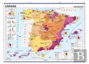 Mapa Mural España La Inmigracion