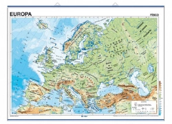Bertrand.pt - Mapa mural europa fisico/politico -140 x 100 cm