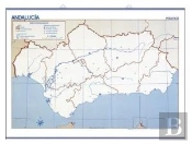 Mapa Mural Mudo Andalucia Fisico-Politico