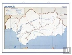 Bertrand.pt - Mapa Mural Mudo Andalucia Fisico-Politico