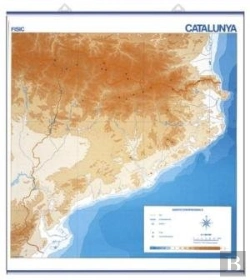 Bertrand.pt - Mapa Mural Mudo Catalunya Fisico-Politico