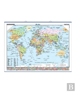 Bertrand.pt - Mapa mural mundi plansferio -140 x 100 cm
