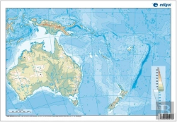 Bertrand.pt - Mapa Oceanía Físico