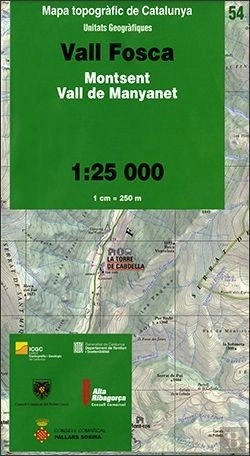 Bertrand.pt - Mapa Topografic De Catalunya 1:25 000. Unitats Geografiques - 54 - Vall Fosca (2