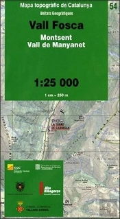 Mapa Topografic De Catalunya 1:25 000. Unitats Geografiques - 54 - Vall Fosca (2