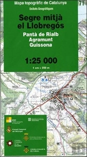 Mapa Topografic De Catalunya 1:25 000. Unitats Geografiques. 71- Segre Mitja - E