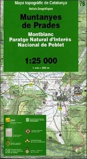 Mapa Topografic De Catalunya 1:25 000. Unitats Geografiques. 76- Muntanyes De Pr