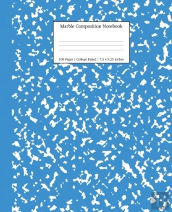 Bertrand.pt - Marble Composition Notebook College Ruled: Blue Marble Notebooks, School Supplies, Notebooks For School