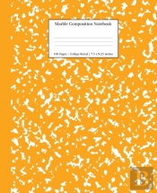 Marble Composition Notebook College Ruled: Orange Marble Notebooks, School Supplies, Notebooks For School