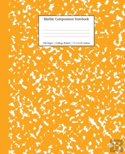 Bertrand.pt - Marble Composition Notebook College Ruled: Orange Marble Notebooks, School Supplies, Notebooks For School