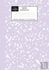 Marble Notebook A5: Lilac Purple Marble