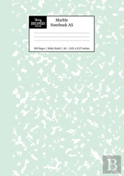 Marble Notebook A5: Mint Green Marble Wi