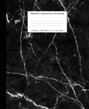 Marbled Composition Notebook: Black Marble Paper | Wide Ruled Notebook/Journal Paper