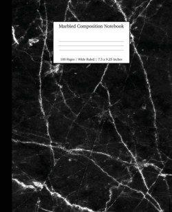 Bertrand.pt - Marbled Composition Notebook: Black Marble Paper | Wide Ruled Notebook/Journal Paper