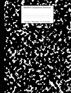 Bertrand.pt - Marbled Composition Notebook: Black Marble Wide Ruled Paper Hardcover Subject Book