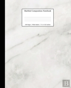 Bertrand.pt - Marbled Composition Notebook: White Marble Paper | Wide Ruled Notebook/Journal Paper