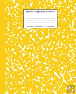 Bertrand.pt - Marbled Composition Notebook: Yellow Marble Wide Ruled Paper Subject Book