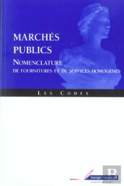 Marches Publics : Nomenclature De Fournitures Et De Services Homogenes