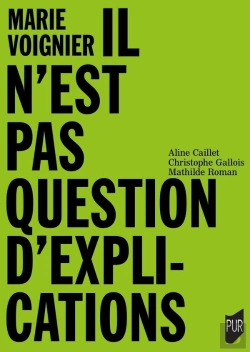 Bertrand.pt - Marie Voignier : Il N'Est Pas Question D'Explications