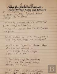 Mark Xiornik Rozen Pettinelli - Hand-Written Notes And Artwork