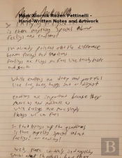 Mark Xiornik Rozen Pettinelli - Hand-Written Notes And Artwork